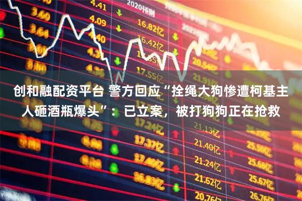 创和融配资平台 警方回应“拴绳大狗惨遭柯基主人砸酒瓶爆头”：已立案，被打狗狗正在抢救